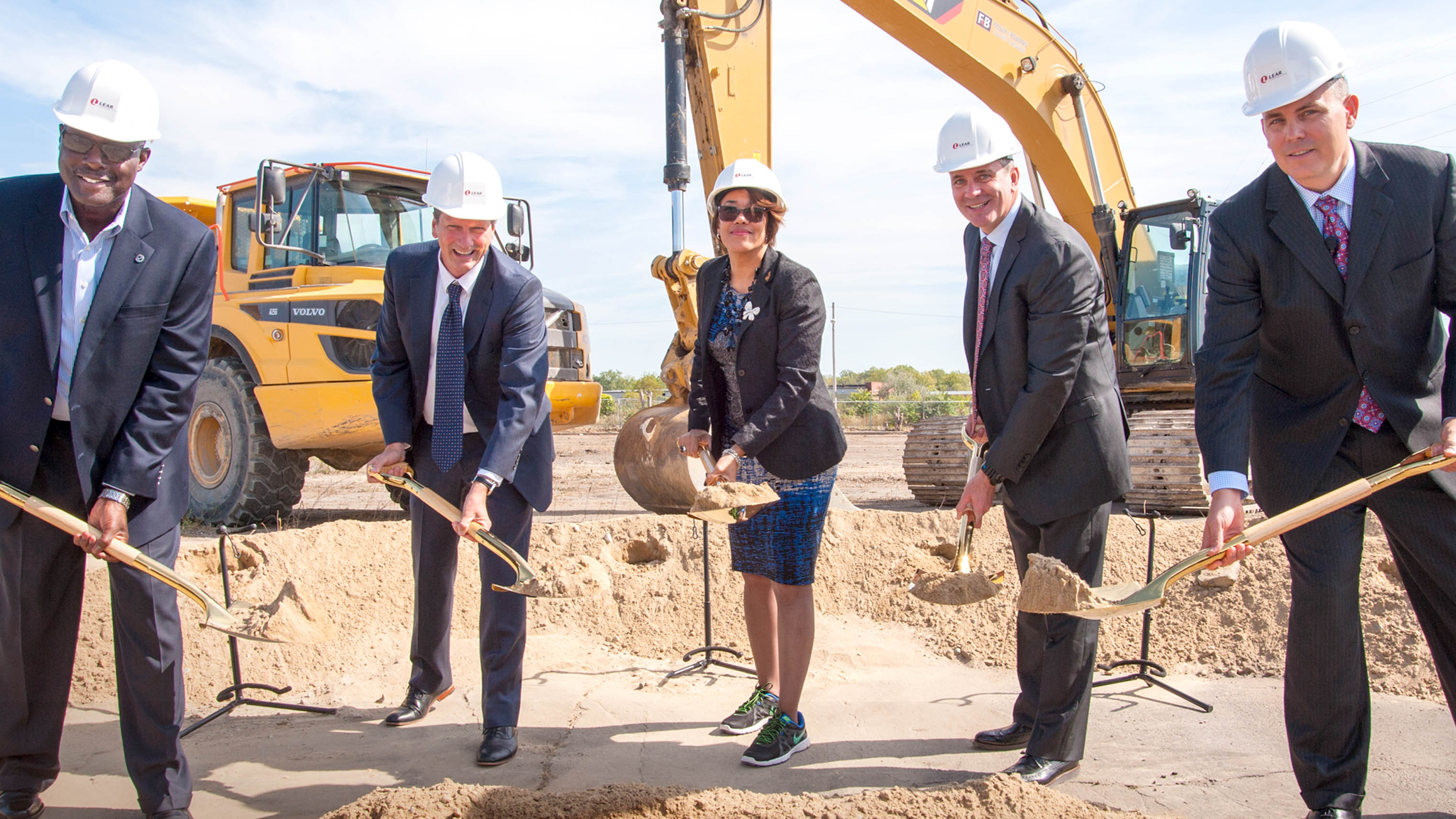 Ground breaking for Lear facility at the Buick City complex, Flint, MI