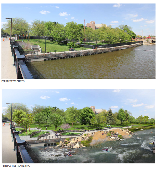 Rendering of Archimedes Screw Block, Flint River Restoration Project