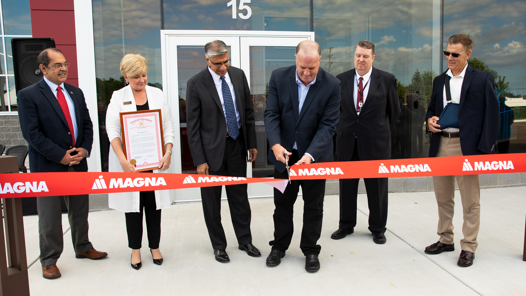 Magna Ribbon Cutting, Grand Blanc, MI