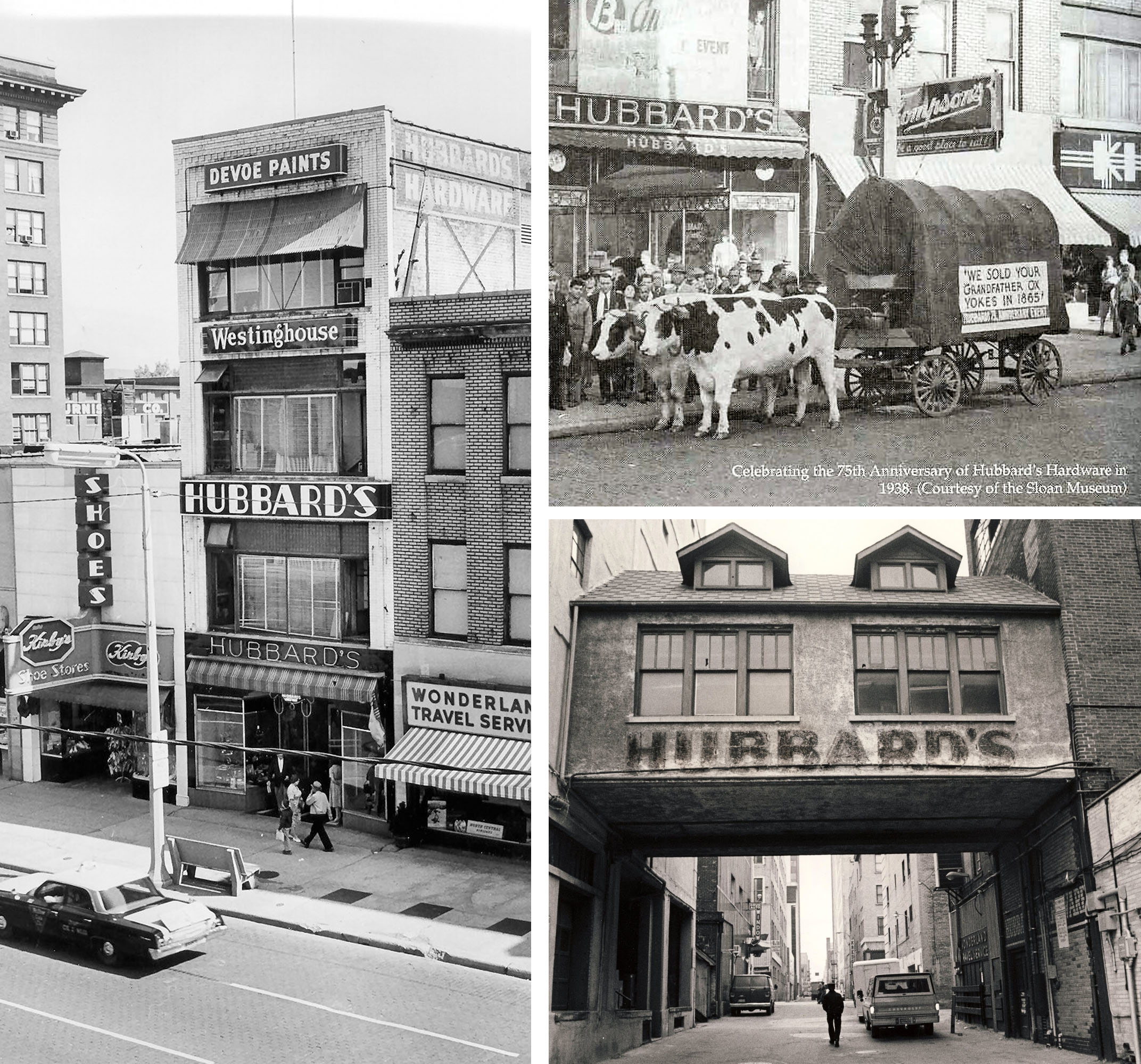 Historical photos of Hubbard Supply Co. on Saginaw Street in downtown Flint