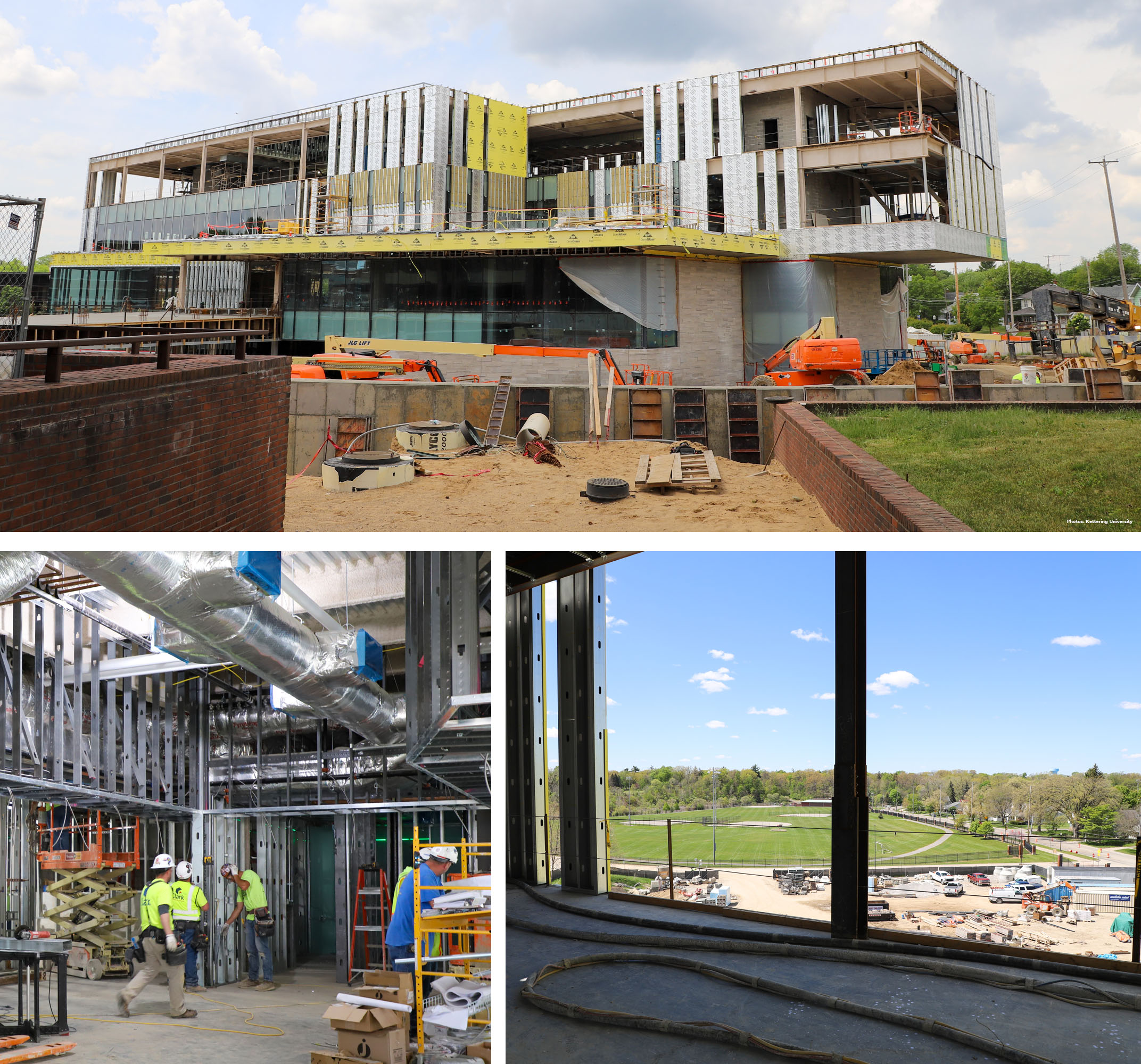 Construction of Kettering University's new learning center