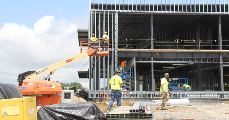 Construction of Elga Credit Union's new headquarters