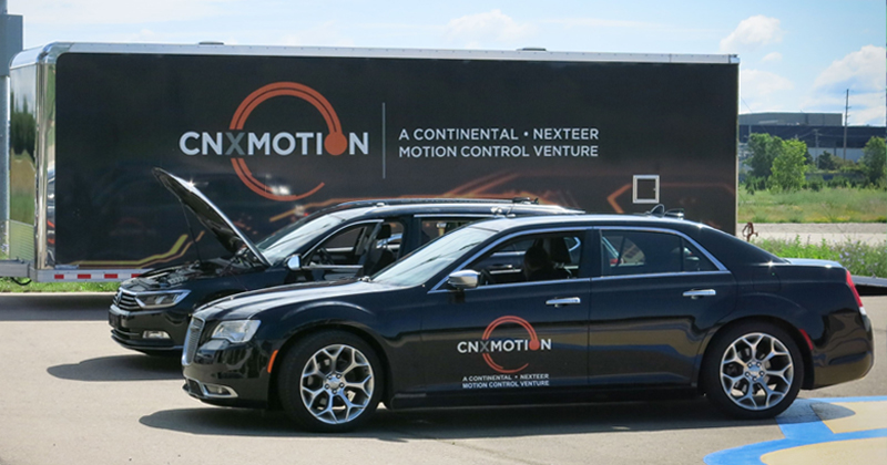 CNXMotion testing cars at test track at Kettering