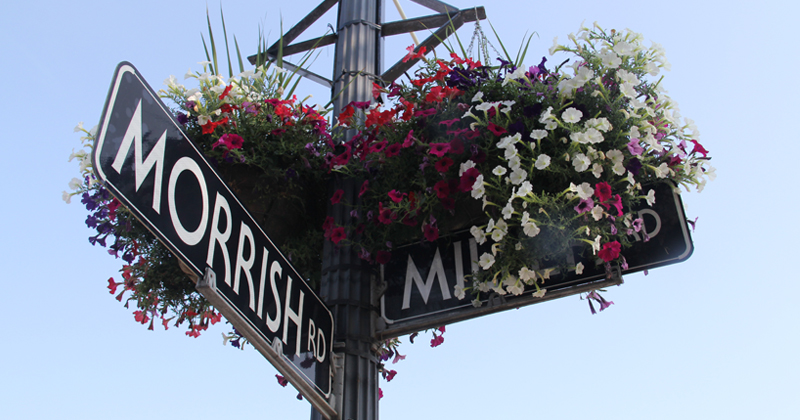 Sign post at the corner of Miller & Morrish Road in Swartz Creek