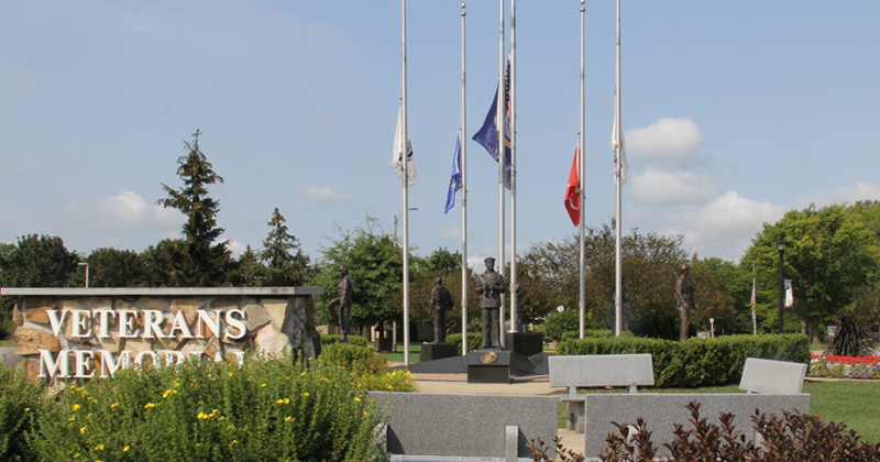 Veteran's memorial at Swartz Creek municipal offices