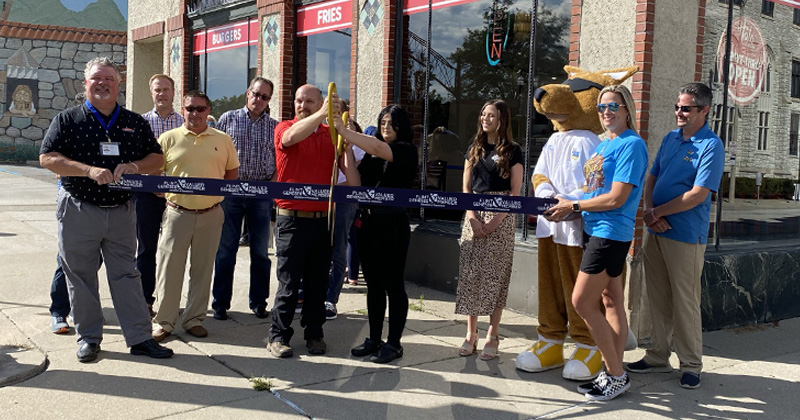 Rbboncutting at Halo Burger in downtown Flint