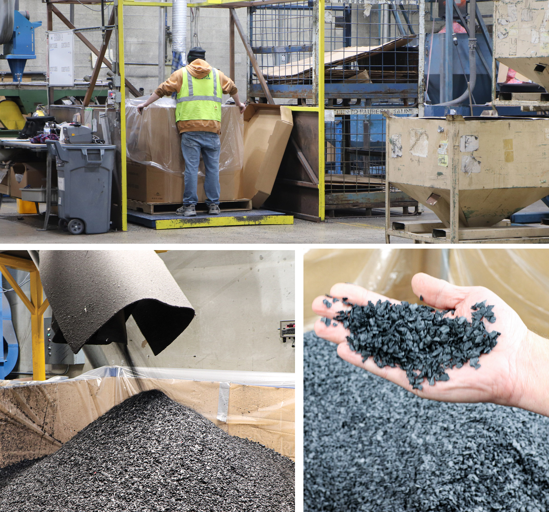 ACI Plastics processing recycled plastics into pellets