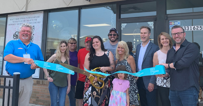 Beauty Mark Salon ribbon cutting