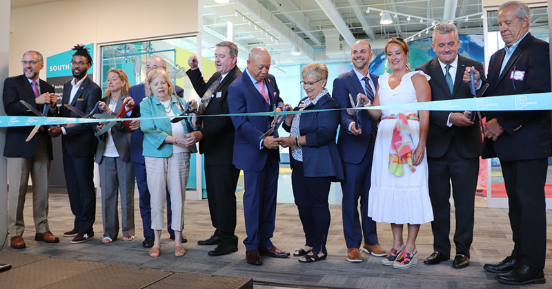 Sloan Museum of Discovery ribbon cutting