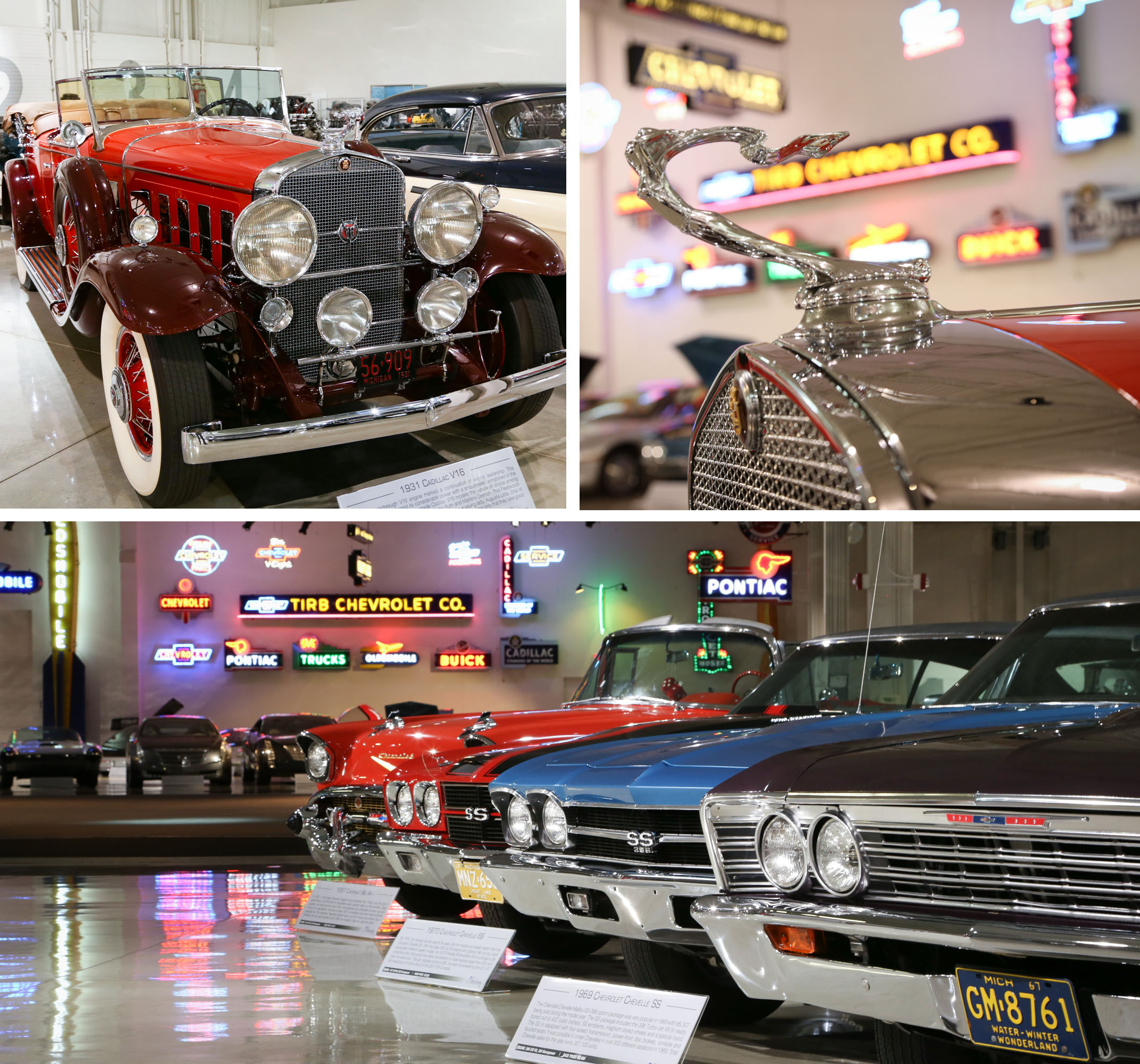 Antique cars in the GM Heritage Center