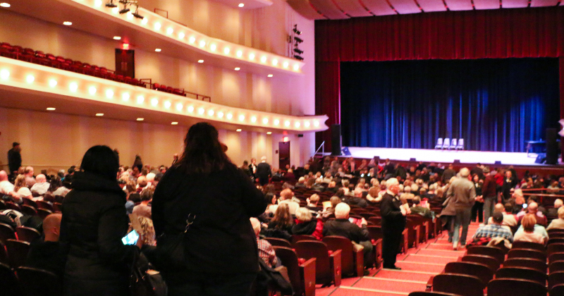 Patrons attend a performance at The Whiting