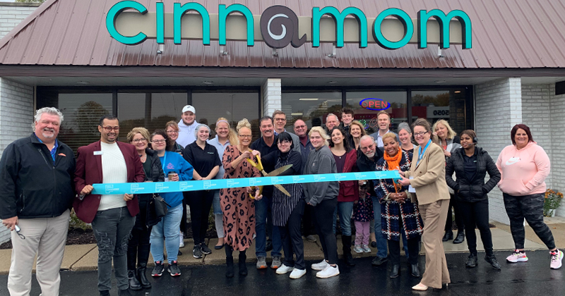 Ribbon cutting at Cinnamom