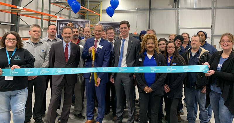 Skaff Warehouse ribbon cutting