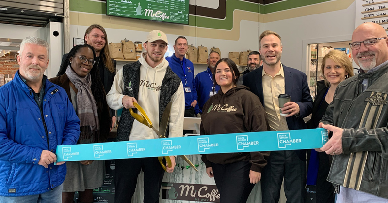 MICoffee ribbon cutting