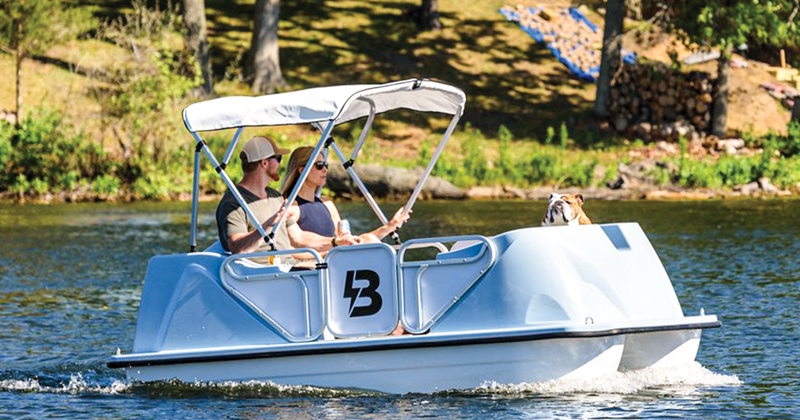 Pontoon boat manufactured by American Recreational Products