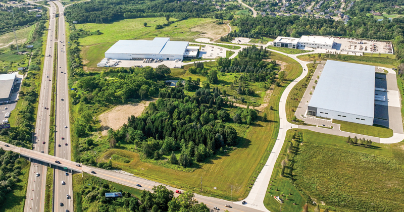 Four large manufacturing facilities comprise the Enterprise Park in Grand Blanc